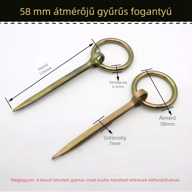 Vintage faajtó hardver faanyagból: zár, körgyűrűs fogantyú, ajtózár és lakat