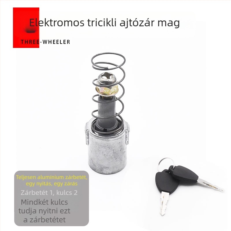 Elektromos háromkerekű ajtózár-henger és zárhenger a négykerekű zárt jármű külső kilincséhez