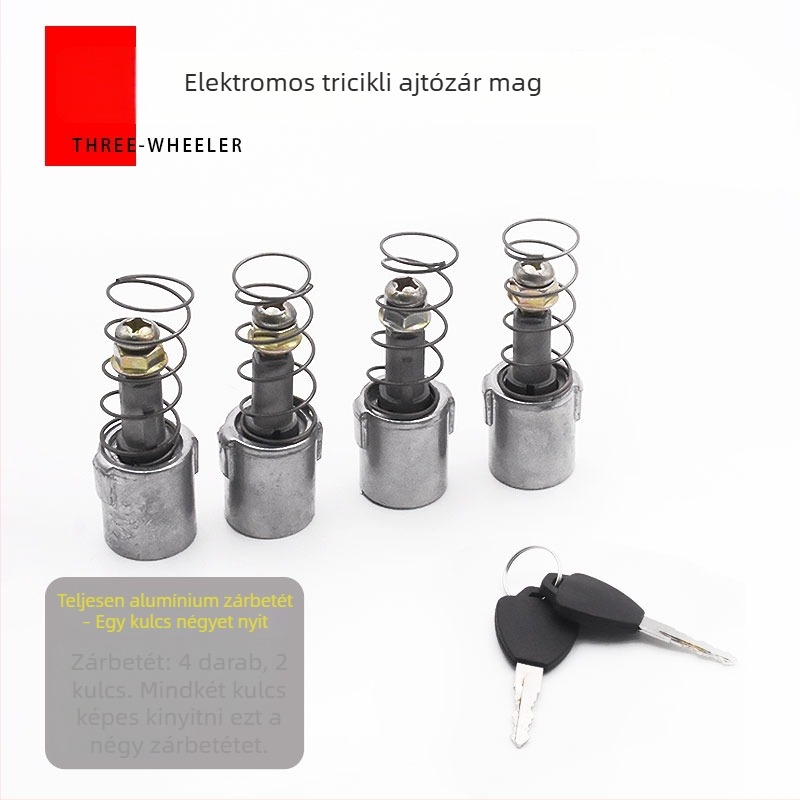 Elektromos háromkerekű ajtózár-henger és zárhenger a négykerekű zárt jármű külső kilincséhez