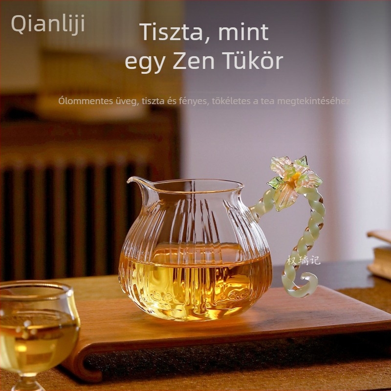 Lianjun teáskészlet – modern, vastag falú, hőálló infúzor, boroszilikát üveg tea–víz elválasztó kancsó és prémium teafilter