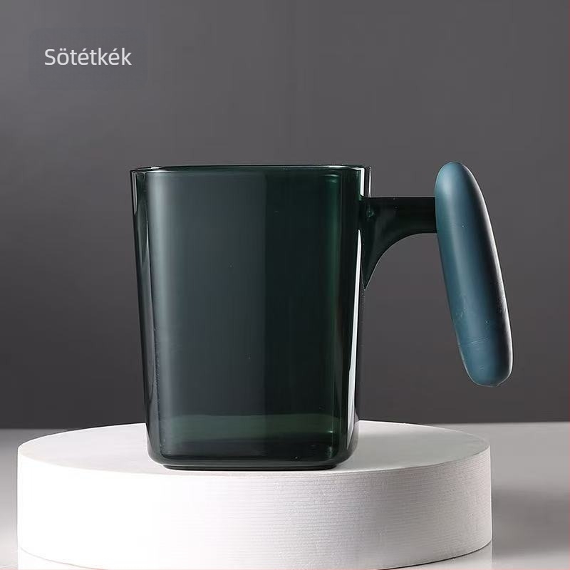 Nagy kapacitású fogkefés pohár otthoni fürdőszobához, pohár párnak vastagított fogantyúval, elegáns öblítő pohár