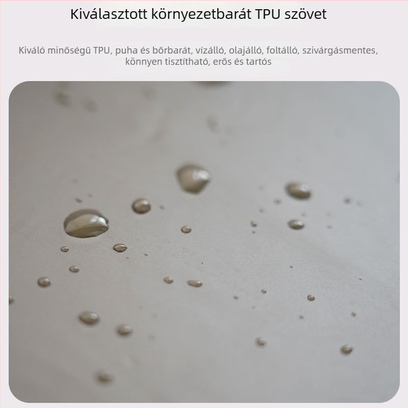 Vízálló és olajálló TPU kötény konyhai és otthoni használatra, átlátszó deréktakaró a kéz törlésére és tengeri termékek előkészítésére.