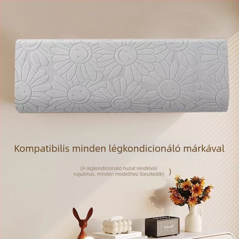 Légkondicionáló porvédő burkolat teljes lefedettséggel, falra szerelhető, egyszerű dizájn, univerzális 1,5 HP, Gree és Midea otthoni használatra