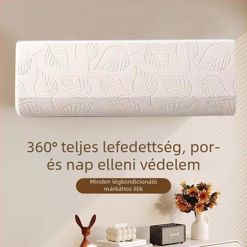 Légkondicionáló porvédő burkolat teljes lefedettséggel, falra szerelhető, egyszerű dizájn, univerzális 1,5 HP, Gree és Midea otthoni használatra