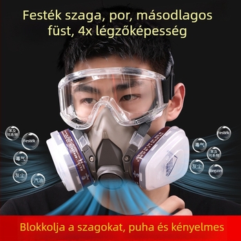 Pine Work 6200 félarcú maszk aktív szénnel a por és vírus védelmére – ipari csiszolás és hegesztés