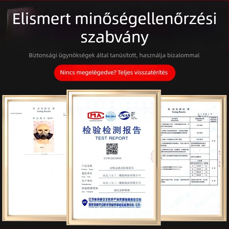 Pine Work 6200 félarcú maszk aktív szénnel a por és vírus védelmére – ipari csiszolás és hegesztés