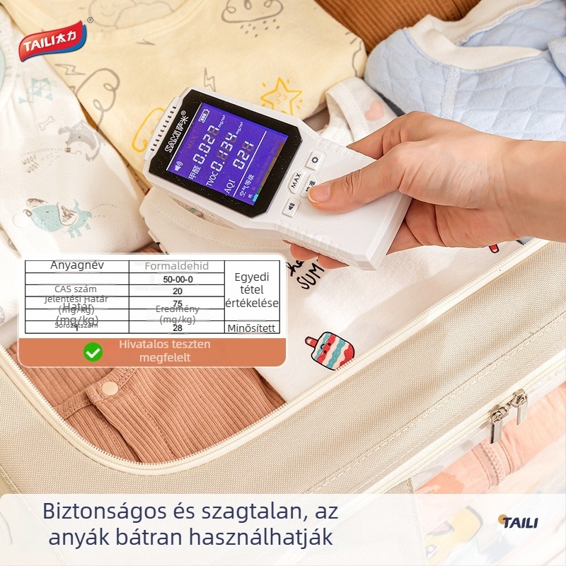 Nagy kapacitású textil ruhatároló doboz PP-lemezzel az alján, mosható, dupla ablakos dizájn