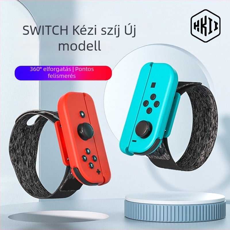 Új Switch játékvezérlő táncos csuklópánt 360°-os forgó Velcro-val