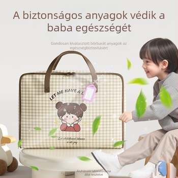 Oxford anyagú óvodai paplan-tároló táska – három darabos készlet szervezővel