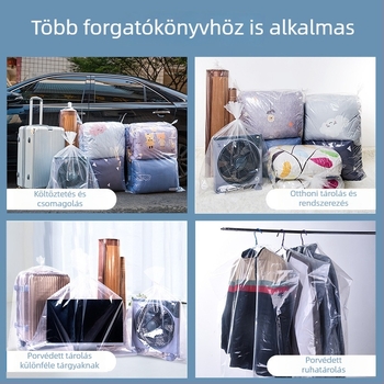 Paplan és ruhák tároló táska, porálló, nagy kapacitású, átlátszó, nedvességálló, költöztető tároló
