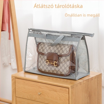 Porvédett tárolózsák táskákhoz, átlátszó gardrób-függő szervező, sokoldalú, légáteresztő és nedvességálló