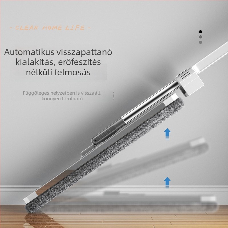 2025-ös modell: nagy méretű érintésmentes lapos felmosó száraz és nedves tisztításhoz, vastagodott rúddal, többfunkciós otthoni használatra