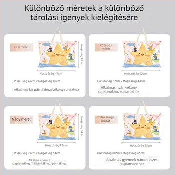 Gyerekeknek szóló paplan- és ágyneműtároló táska, ruházati szervező