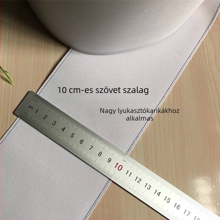 Mosható perforált függönyszalag, textilből, fehér, modern minimalist stílus