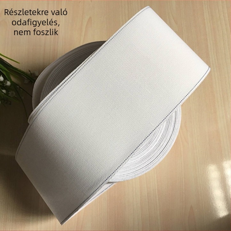 Mosható perforált függönyszalag, textilből, fehér, modern minimalist stílus