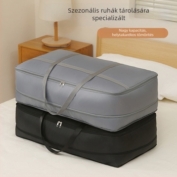 Extra nagy méretű fonott tároló táska fogantyúval, otthoni rendezésre, szezonális ruházat és takarók tárolására