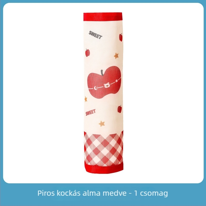 Falra szerelhető konyhai szemeteszsák tároló Velcro-hálós zsebbel, nagy kapacitás
