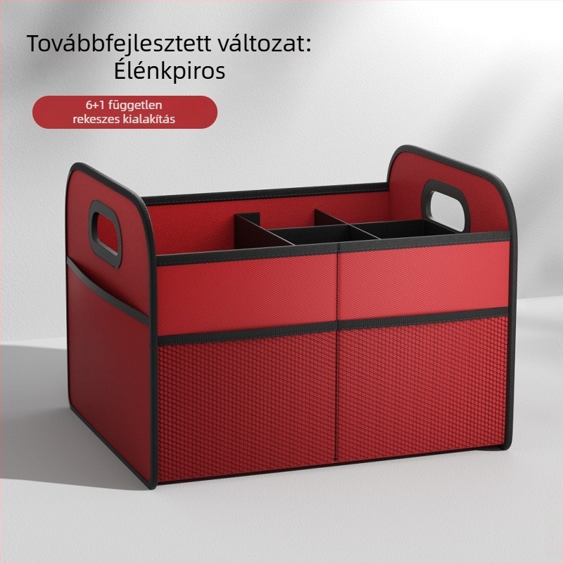 Autóhátsó csomagtartó tároló doboz, többfunkciós összecsukható szervező, nagy kapacitás