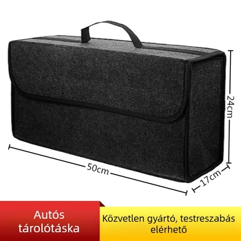 Filc autócsomagtartó tároló táska – összecsukható, vízálló, testre szabható, kézi fogantyúval