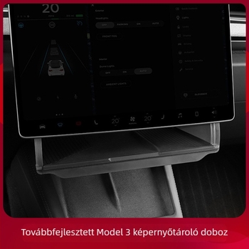 Tesla Model 3 központi kijelző alatti tárolódoboz