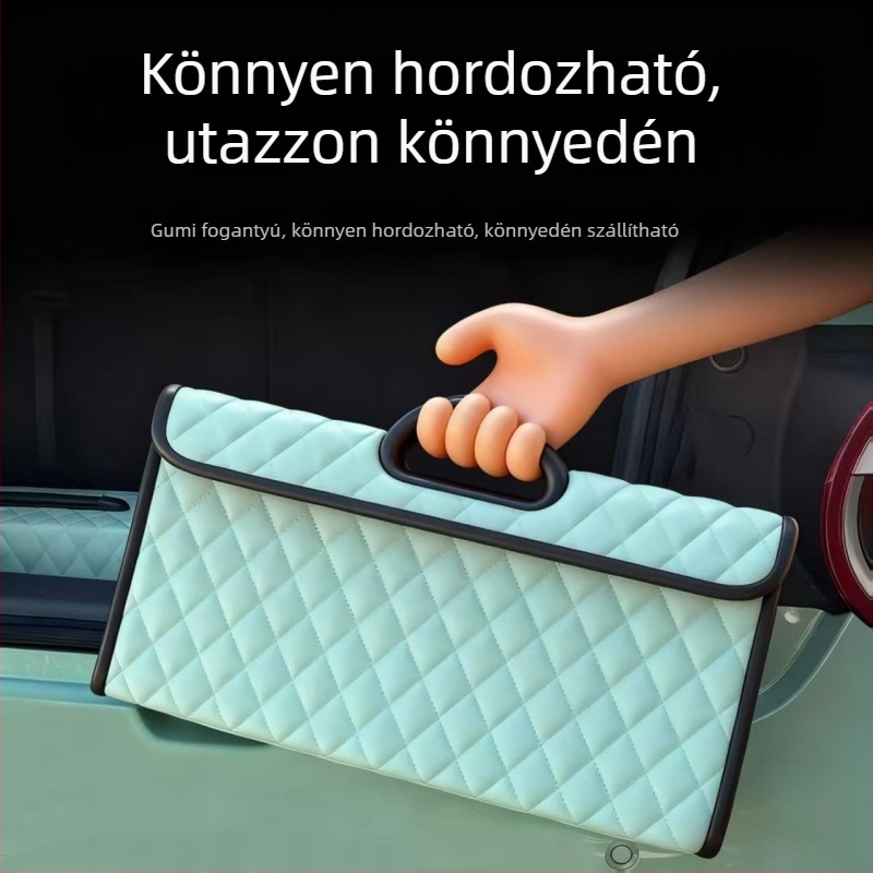 Vízálló autós tárolódoboz, összecsukható, nagy kapacitású, csomagtartó és központi konzol számára