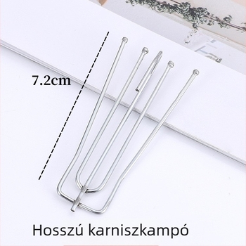 Galvanizált négylábú függönykampó klipppel és csattal