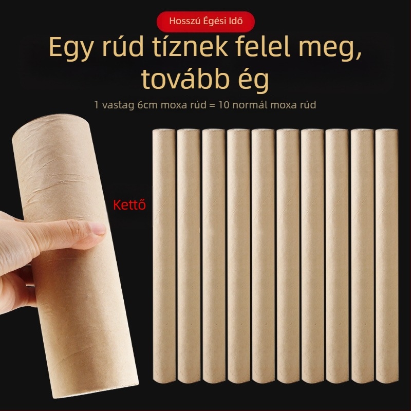 Ötéves érlelt moxa rudak moxibizációhoz, hossz 7 cm, 6 cm és 5 cm, Thunder Fire technika