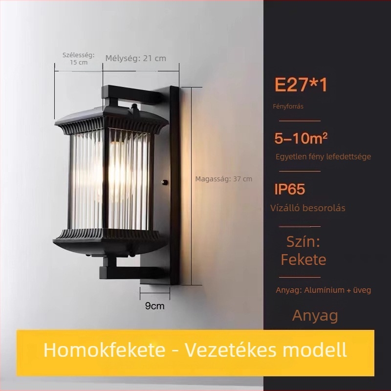 Kültéri falikar, modern kínai stílusú, vízálló villa kerthez, erkélyhez, ajtóhoz és folyosóhoz