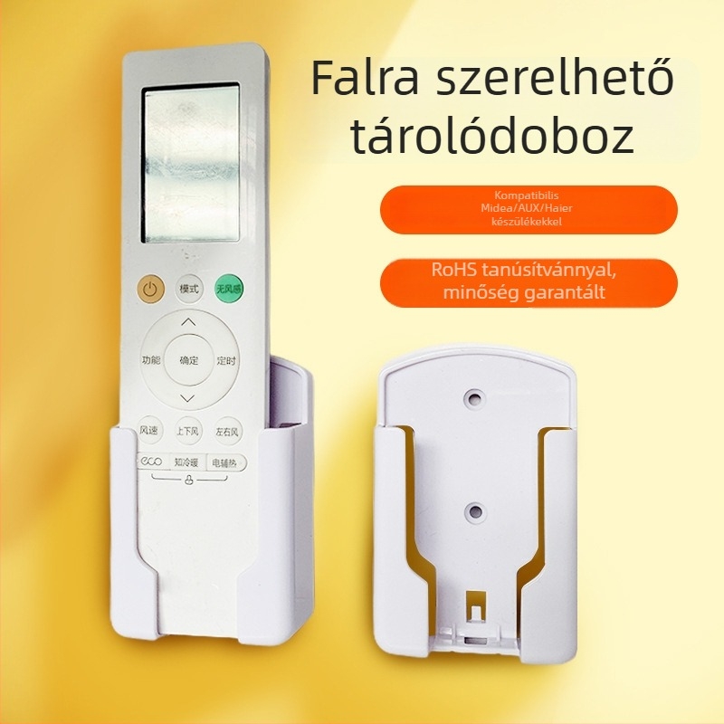 Fali szerelésű távirányító-tároló klímaberendezésekhez, Midea, Haier és AUX kompatibilis, közepes méretű