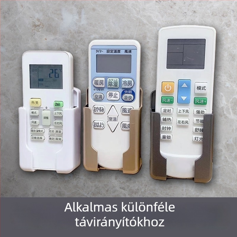 Fali szerelésű távirányító-tároló klímaberendezésekhez, Midea, Haier és AUX kompatibilis, közepes méretű