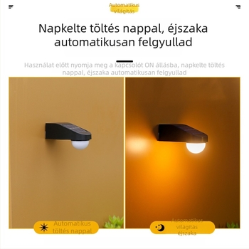 Napelemes kültéri falikar kerthez és teraszhoz – dekoratív tájvilágítás, éjszakai lámpa