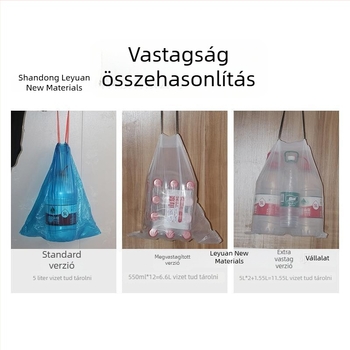 Sűrített szemeteszsák kötéllel záródó, hordozható, automatikus zárás, otthoni használatra