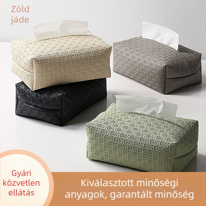 Bambusz mintás, nagy kapacitású luxus papírzsebkendő tartó, hálószobába és dohányzóasztalra