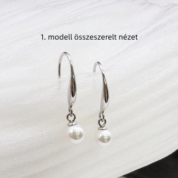 Titánacél DIY gyöngy fülbevaló akasztó, nyitott fülcsipesz, rozsdamentes acél, texturált felület