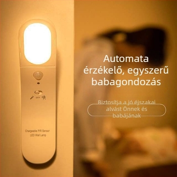 Okos mozgásérzékelős falikar hálószobába, szemvédő LED éjjeli fény