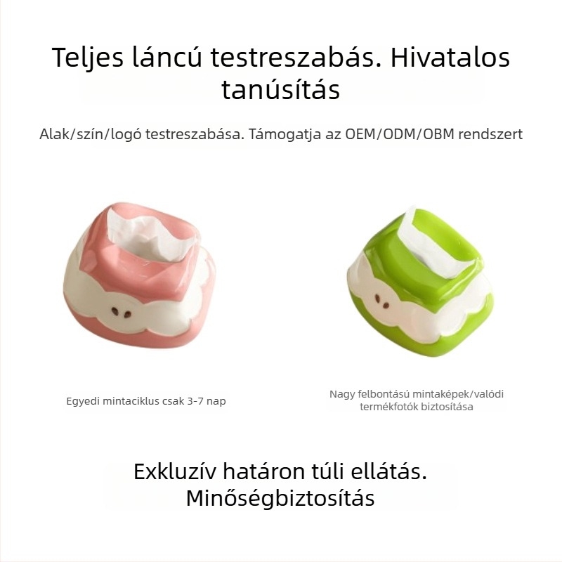 Otthoni használatra szánt kerámia papírzsebkendő tartó, alma alakú dekoráció, porálló asztali tároló