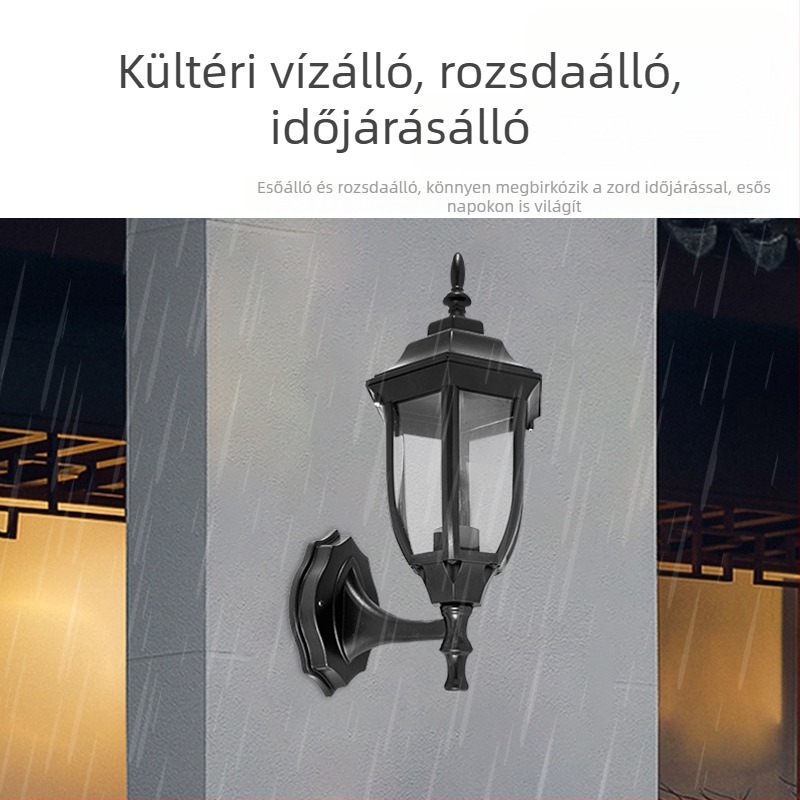 Kültéri LED falikar, vízálló, európai retro stílus, villa, folyosó és bejárat.