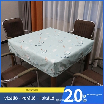 Mahjong asztalterítő, négyszögletes, vastagított, vízálló, por- és olajálló, PVC anyagból