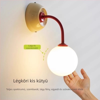 Krémszínű fali lámpa hálószobába, éjjeli lámpa, gyerekszobába és nappaliba – dekoratív falikar