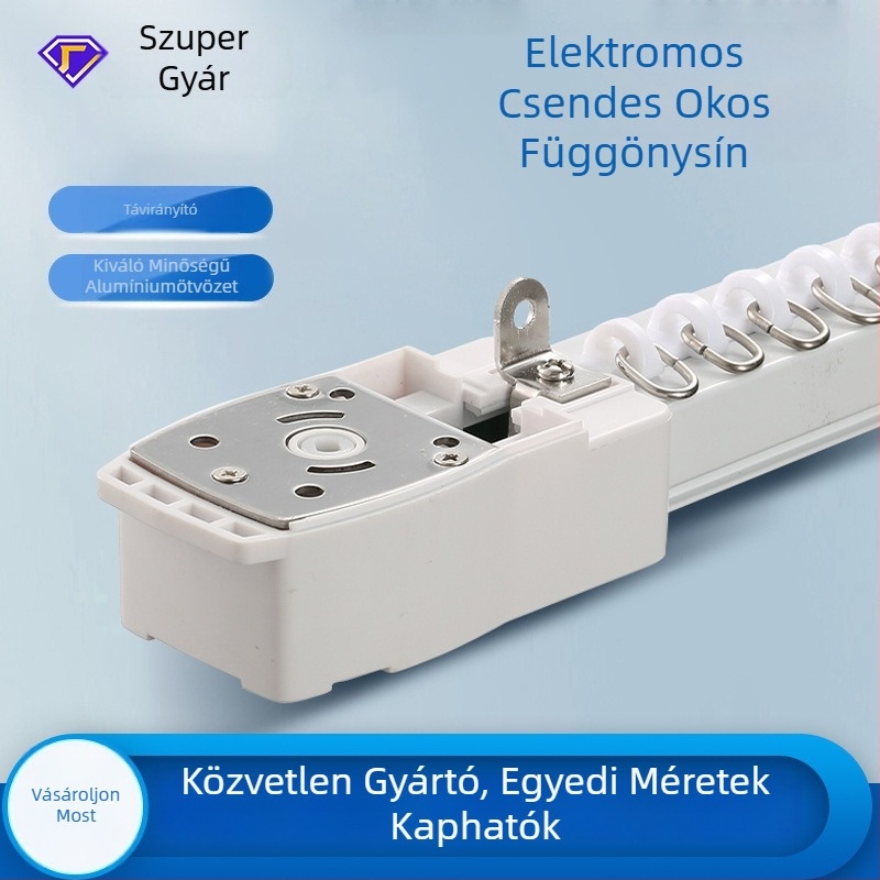1,8 mm vastag kígyó alakú elektromos sínprofil intelligens függönyökhöz, kompatibilis a Shangfeivel