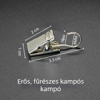 Rozsdamentes acél függönyhorgok, klipszek és gyűrűk
