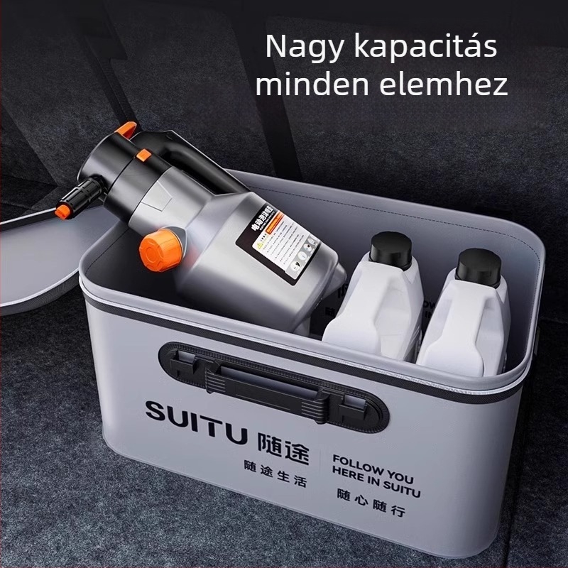 Teljes autómosó készlet otthoni használatra – összecsukható mosóvödör, habspray, mop és tároló doboz a tisztítókészlethez
