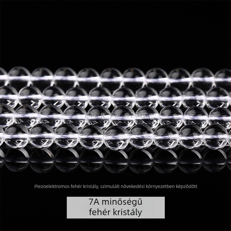 Természetes fehér kristályos szabad gyöngyök, 8 mm, DIY ékszerekhez és karkötőkhöz