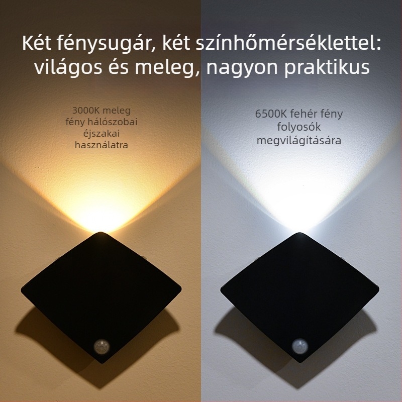 Devilfish mozgásérzékelős lámpa, akkumulátoros, folyosóra, vezeték nélküli éjjeli LED falilámpa