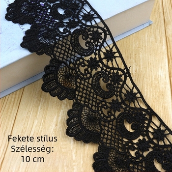 Vízoldható hímzett csipke ruházathoz – üreges hímzés, megvastagodott él, DIY textil kiegészítő