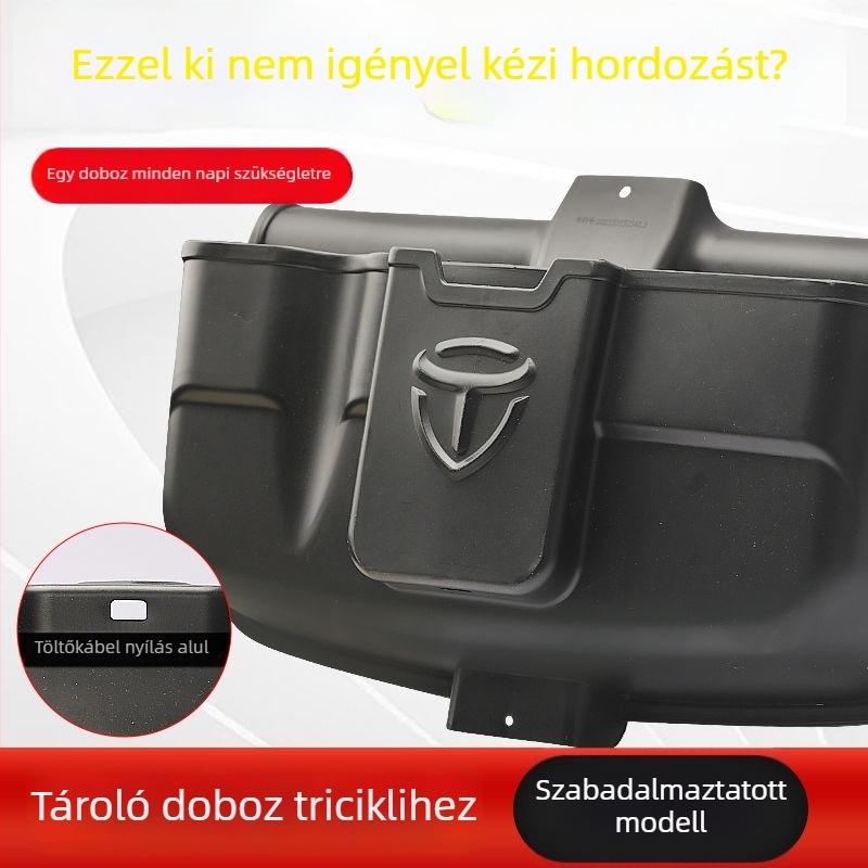 Elektromos háromkerekű előre szerelhető tárolóedény — telefon és apró tárgyak rendezője