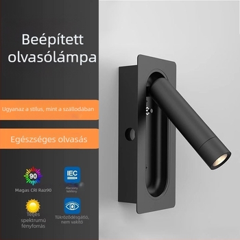 Beépített falikar teljes spektrummal, forgó fejjel a hálószoba olvasásához és nordic stílusú folyosó világításához.