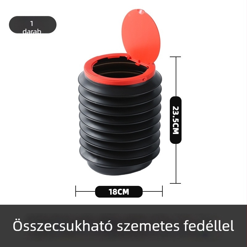Összecsukható autós szemetes és tároló - vízálló, ideális szemeteszsákokhoz, esernyőhöz és mosóedényhez