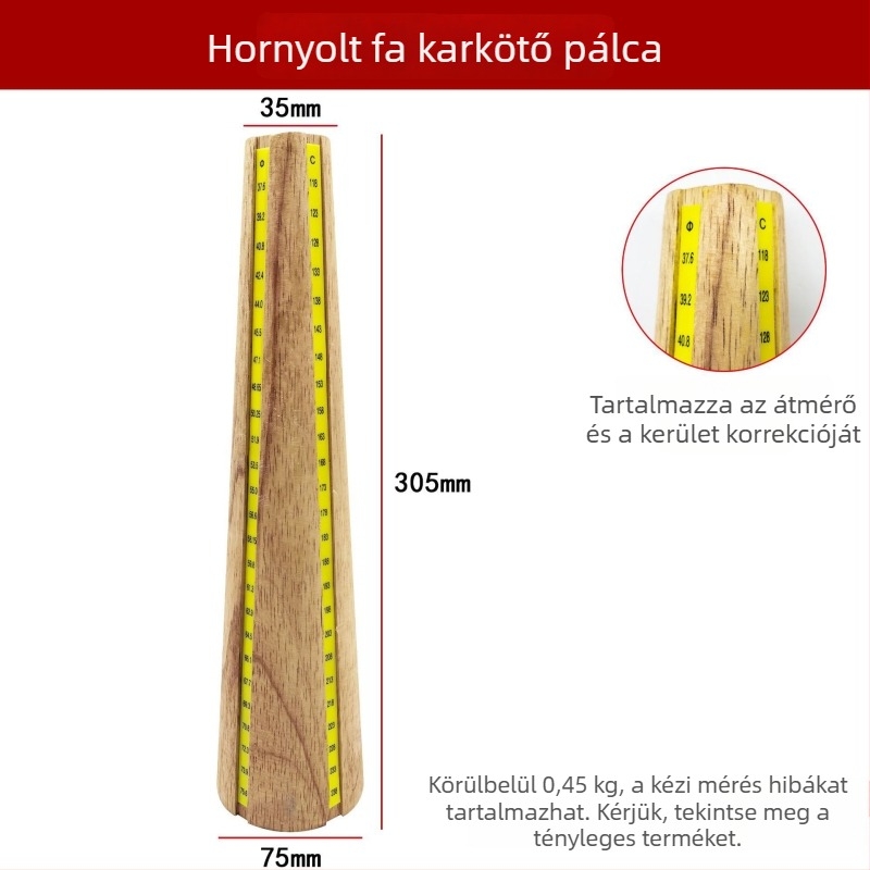 Fából készült karkötő deformációs javító és méretező eszköz