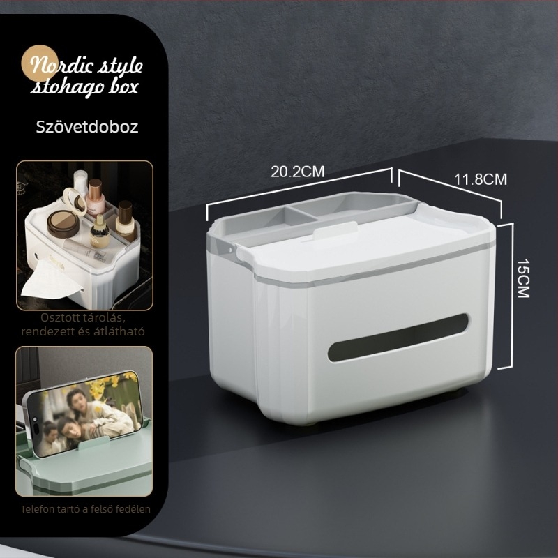 Zsebkendő doboz és távirányító tároló – nappali, kávézóasztal és étkező – kreatív, minimalist, könnyű lux, többfunkciós